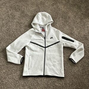 Nike Tech Light Gray Full-Zip Hoodie